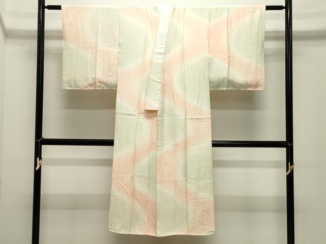平和屋着物●長襦袢　袷　流水舞花地紋　暈し染め　正絹　逸品　CABM4997gh