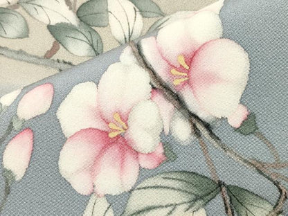 平和屋着物●二代目清次郎　手描き　訪問着　枝花文　暈し染め　正絹　逸品　CABM4998gh