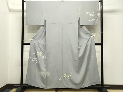 平和屋着物●訪問着　友禅　作家物　枝花文　暈し染め　正絹　逸品　CABM5008gh