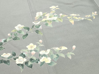 平和屋着物●訪問着　友禅　作家物　枝花文　暈し染め　正絹　逸品　CABM5008gh
