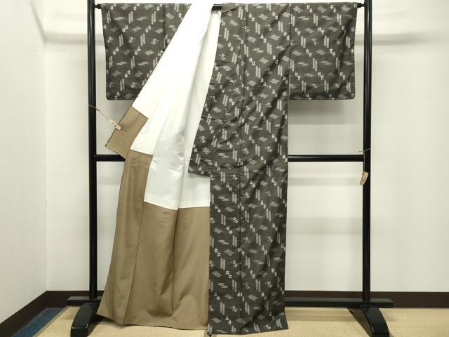 平和屋着物●本場琉球絣　紬　正絹　逸品　CABM5013gh