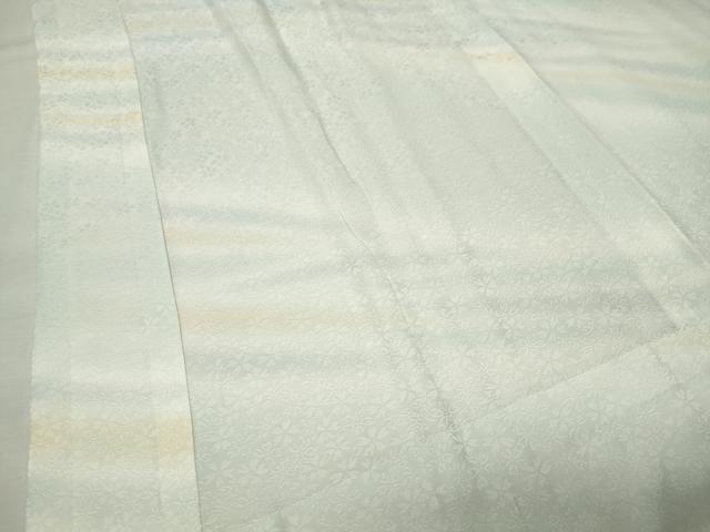 平和屋着物●長襦袢　無双仕立て　斜線舞桜地紋　暈し染め　正絹　逸品　CABM5014gh