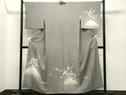 平和屋着物●訪問着　友禅　作家物　花籠文　暈し染め　正絹　逸品　CABM5017gh