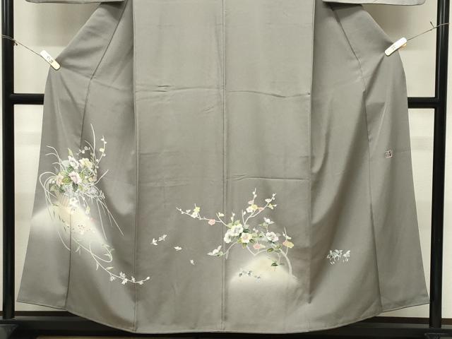 平和屋着物●訪問着　友禅　作家物　花籠文　暈し染め　正絹　逸品　CABM5017gh