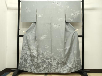 平和屋着物●小林文次郎　訪問着　花鳥文　暈し染め　正絹　逸品　CABM5019gh