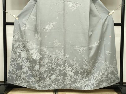 平和屋着物●小林文次郎　訪問着　花鳥文　暈し染め　正絹　逸品　CABM5019gh