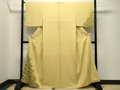 平和屋着物●樋熊哲也　訪問着　辻が花　絞り　手描き　霞文　暈し染め　正絹　逸品　CABM5021gh