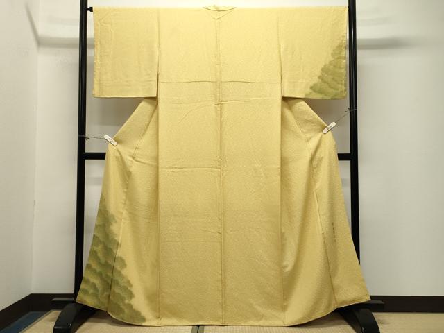 平和屋着物●樋熊哲也　訪問着　辻が花　絞り　手描き　霞文　暈し染め　正絹　逸品　CABM5021gh