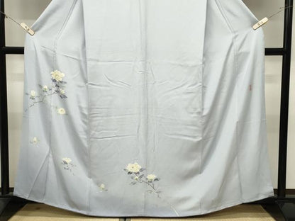 平和屋着物●本加賀友禅作家　牧野顕三　訪問着　枝花文　暈し染め　正絹　逸品　CABM5022gh
