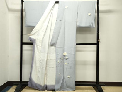 平和屋着物●本加賀友禅作家　牧野顕三　訪問着　枝花文　暈し染め　正絹　逸品　CABM5022gh