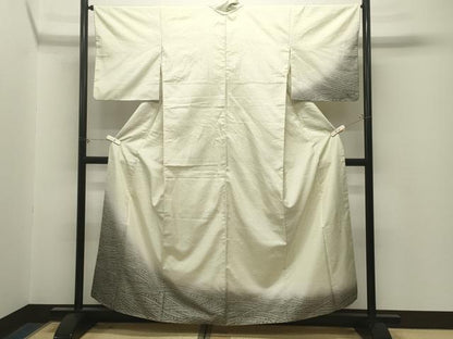 平和屋着物●本場縞大島紬　訪問着　立波文　暈し染め　正絹　逸品　CABM5026gh