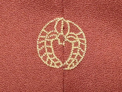 平和屋着物●訪問着　刺繍　籬牡丹花文　金糸　正絹　逸品　CABM5033gh