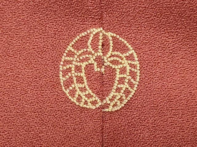 平和屋着物●訪問着　刺繍　籬牡丹花文　金糸　正絹　逸品　CABM5033gh