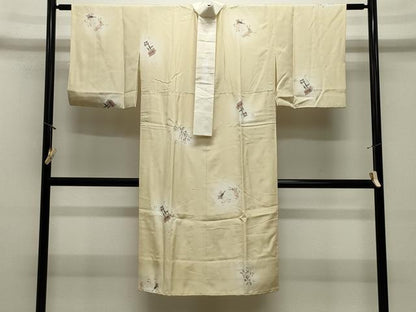 平和屋着物●長襦袢　無双仕立て　猫　蛍暈し　伊勢丹扱い　正絹　逸品　CABM5038gh