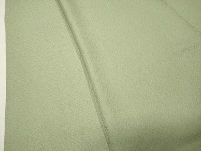 平和屋着物●上質な色無地　紋意匠　若葉色　正絹　逸品　CABM5040gh