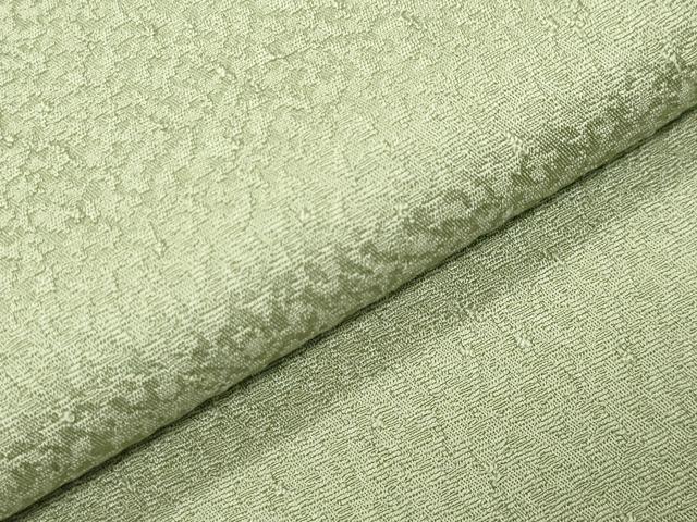 平和屋着物●上質な色無地　紋意匠　若葉色　正絹　逸品　CABM5040gh