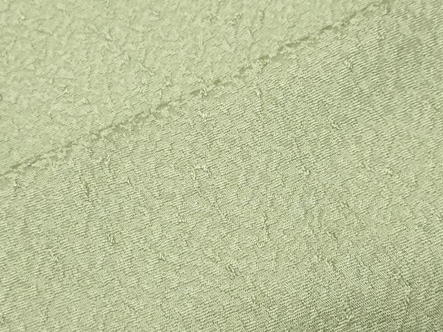 平和屋着物●上質な色無地　紋意匠　若葉色　正絹　逸品　CABM5040gh