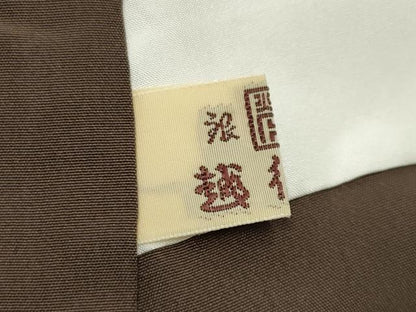 平和屋着物●上質な小紋　舞葉文　鬼しぼ縮緬　銀座越後屋扱い　正絹　逸品　CABM5055gh