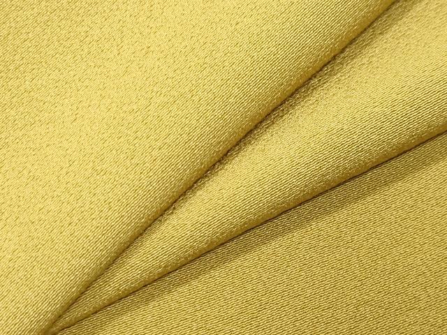 平和屋着物●上質な色無地　山吹茶色　正絹　逸品　CABM5074gh