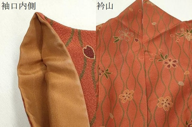 平和屋着物●訪問着　立涌舞桜文　金彩　正絹　逸品　CABM5078gh
