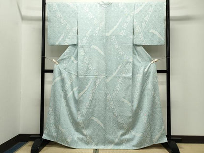 平和屋着物●上質な小紋　総絞り　吉祥花文　正絹　逸品　CABM5080gh