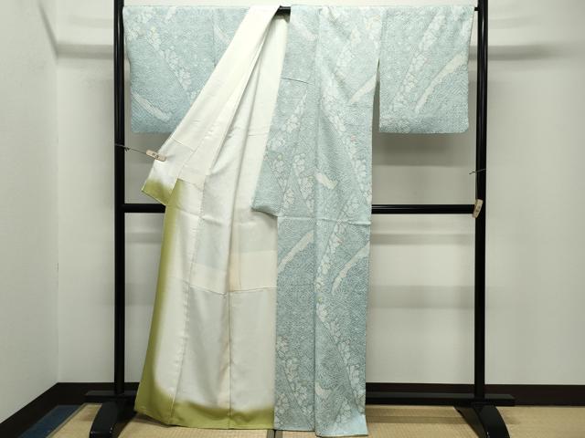 平和屋着物●上質な小紋　総絞り　吉祥花文　正絹　逸品　CABM5080gh