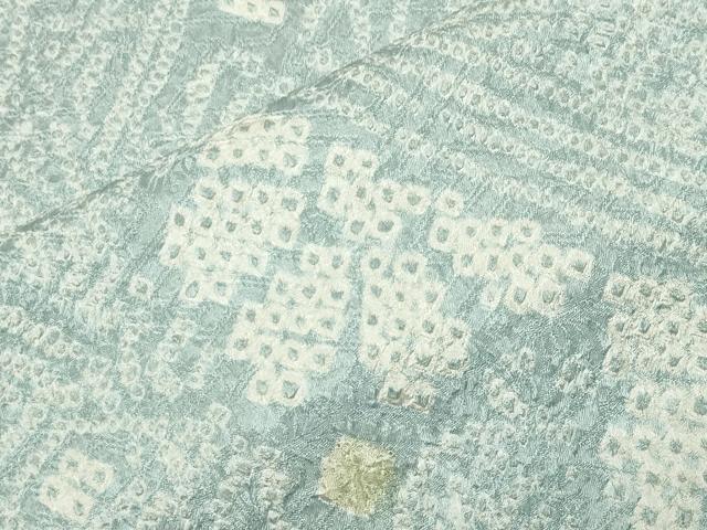 平和屋着物●上質な小紋　総絞り　吉祥花文　正絹　逸品　CABM5080gh