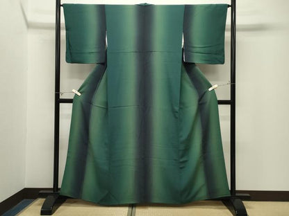 平和屋着物●上質な小紋　間道　暈し染め　正絹　逸品　CABM5081gh