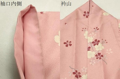 平和屋着物●小紋　舞桜文　洗える着物　CABM5085gh