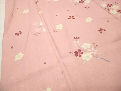平和屋着物●小紋　舞桜文　洗える着物　CABM5085gh