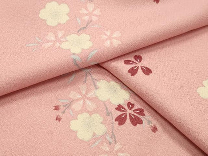 平和屋着物●小紋　舞桜文　洗える着物　CABM5085gh