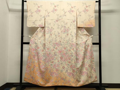 平和屋着物●訪問着　辻が花　暈し染め　鬼しぼ縮緬　正絹　逸品　CABM5092gh