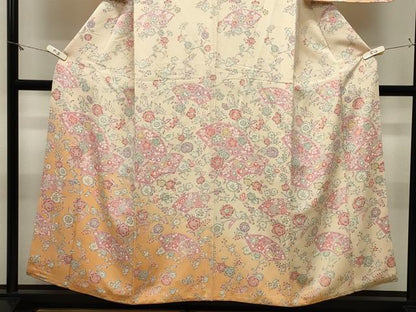 平和屋着物●訪問着　辻が花　暈し染め　鬼しぼ縮緬　正絹　逸品　CABM5092gh