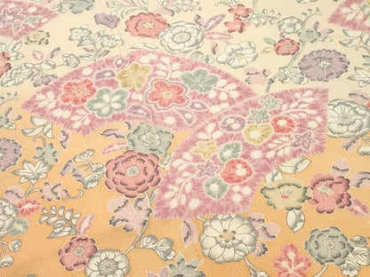 平和屋着物●訪問着　辻が花　暈し染め　鬼しぼ縮緬　正絹　逸品　CABM5092gh