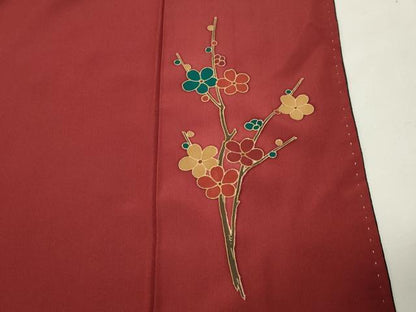 平和屋着物●訪問着　枝花文　暈し染め　金彩　正絹　逸品　CABM5094gh
