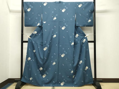 平和屋着物●上質な小紋　舞花文　正絹　逸品　CABM5099gh
