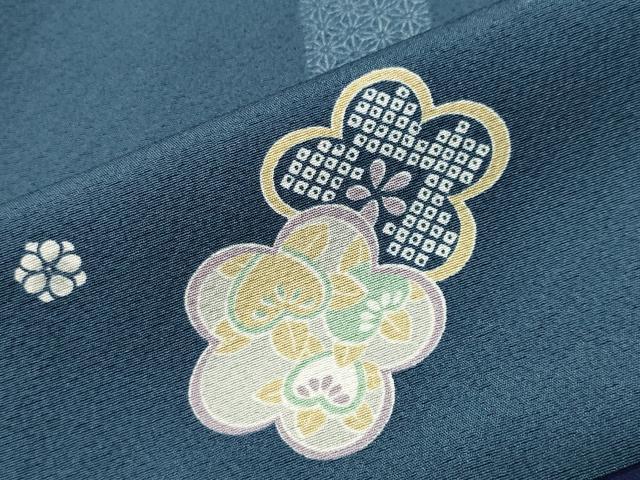 平和屋着物●上質な小紋　舞花文　正絹　逸品　CABM5099gh