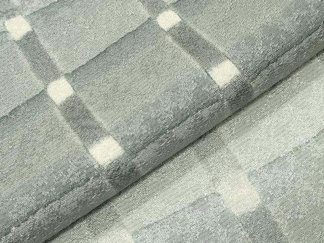 平和屋着物●上質な小紋　格子柄　正絹　逸品　CABM5117gh