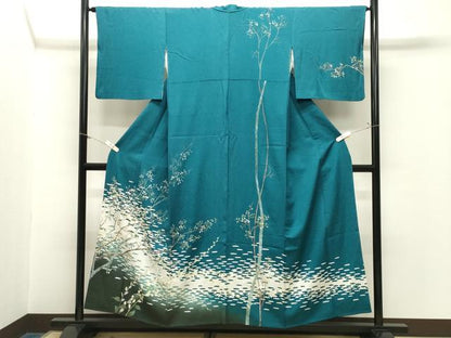 平和屋着物●訪問着　草木文　暈し染め　金彩　正絹　逸品　CABM5123gh