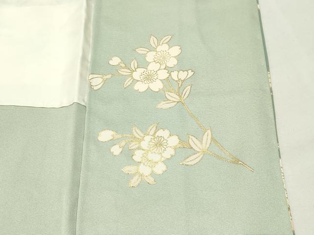 平和屋着物●訪問着　駒刺繍　牡丹花文　暈し染め　金彩　正絹　逸品　CABM5126gh