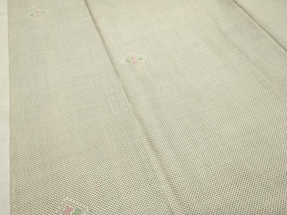 平和屋着物●本場大島紬　白大島　7マルキ　菱吉祥文　正絹　逸品　CABM5133gh