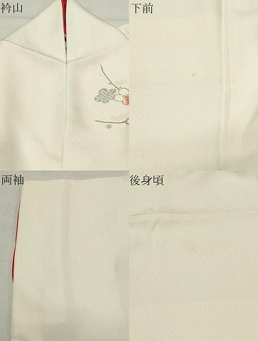 平和屋着物●訪問着　刺繍　松竹梅文　金彩　正絹　逸品　CABM5134gh