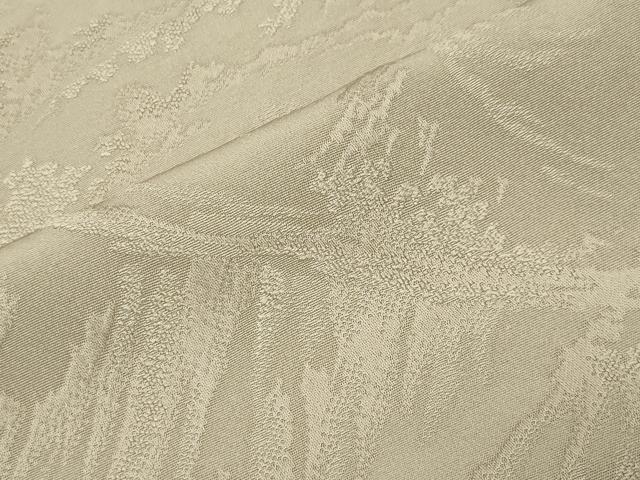 平和屋着物●無地絵羽訪問着　霞地紋　白橡色　正絹　逸品　CABM5136gh