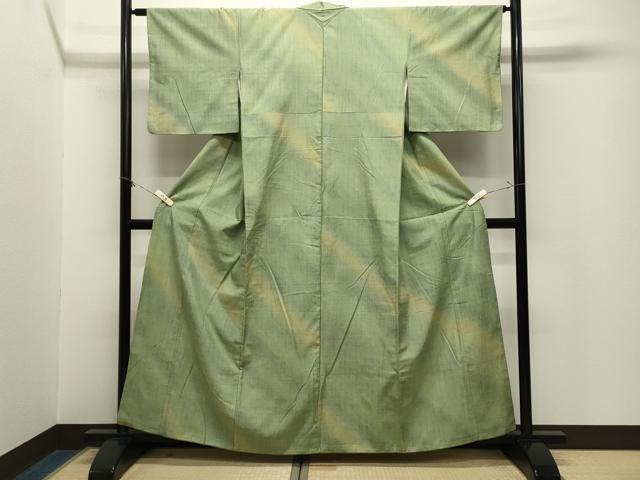 平和屋着物●上質な紬　斜線文　やまと誂製　正絹　逸品　CABM5139gh