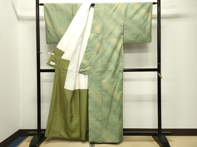 平和屋着物●上質な紬　斜線文　やまと誂製　正絹　逸品　CABM5139gh