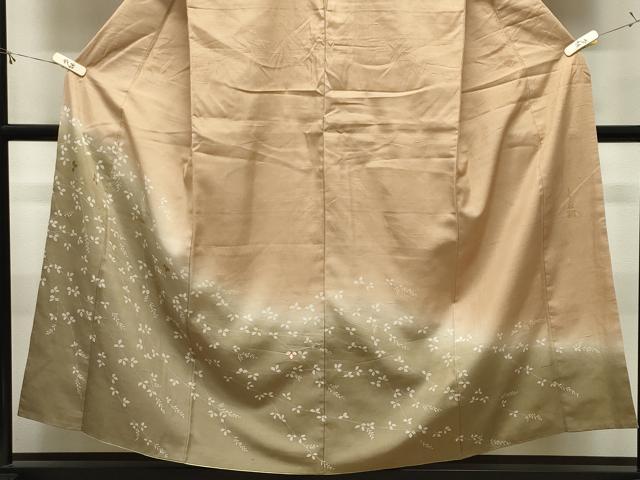 平和屋着物●創業140年　小糸染芸の四代目　小糸敏夫　訪問着　紬地　刺繍　萩文　暈し染め　正絹　逸品　CABM5140gh