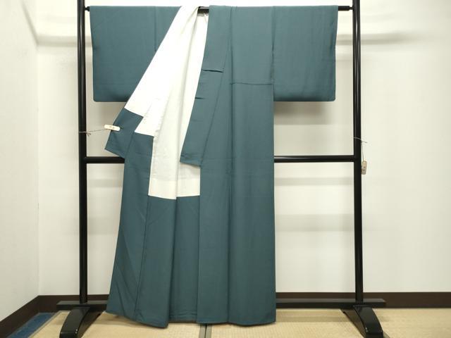平和屋着物●上質な色無地　作家物　御召茶色　正絹　逸品　CABM5142gh