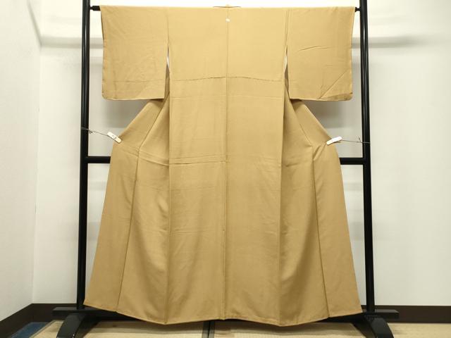平和屋着物●上質な色無地　玉蜀黍色　正絹　逸品　CABM5156gh