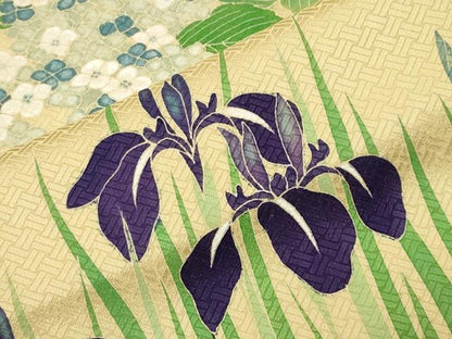 平和屋着物●訪問着　作家物　鷺花文　ますいわ屋扱い　正絹　逸品　CABM5164gh