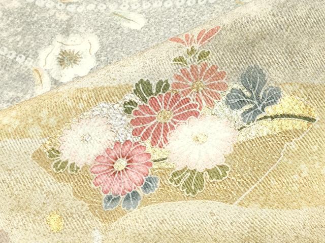 平和屋着物●訪問着　地紙花文　暈し染め　金銀彩　三越扱い　正絹　逸品　CABM5165gh